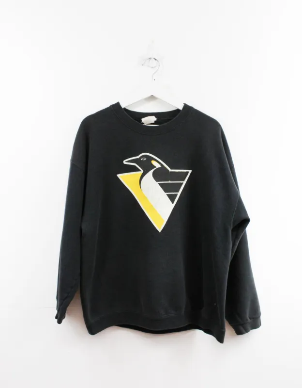 Vintage NHL Pittsburgh Penguins Logo & 66 Lemieux Crewneck sold by HG Vintage