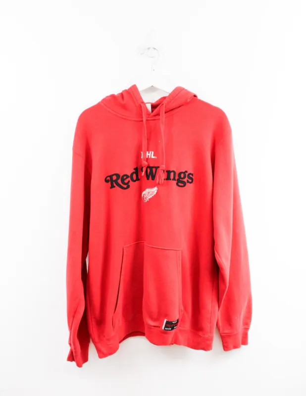 Vintage NHL Red Wings Embroidered Script & Logo Hoodie sold by HG Vintage