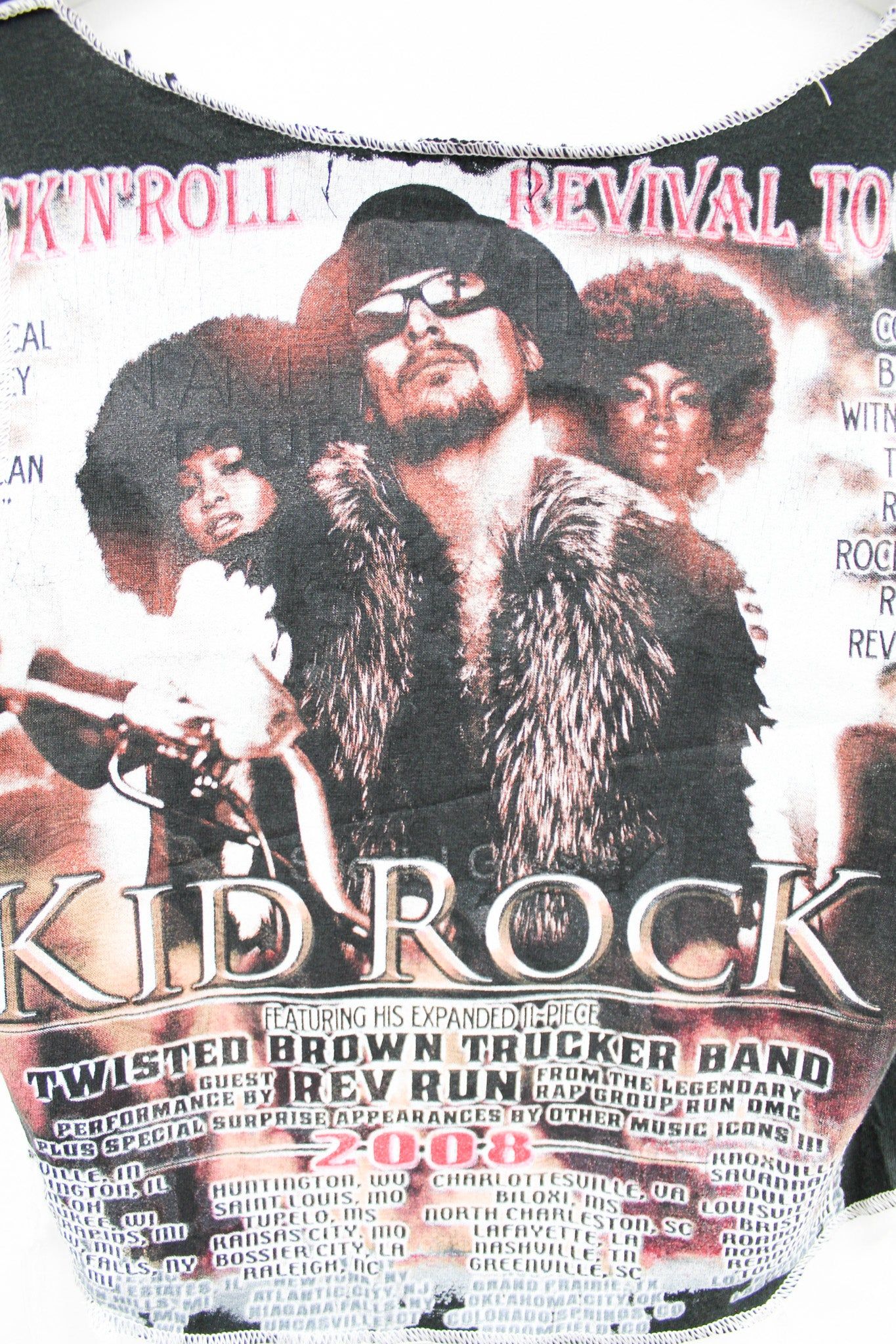 Haus Of Mojo Reworked Vintage Kid Rock 2008 Tour Double Stitch Crop Top sold by HG Vintage product image thumbnail 4