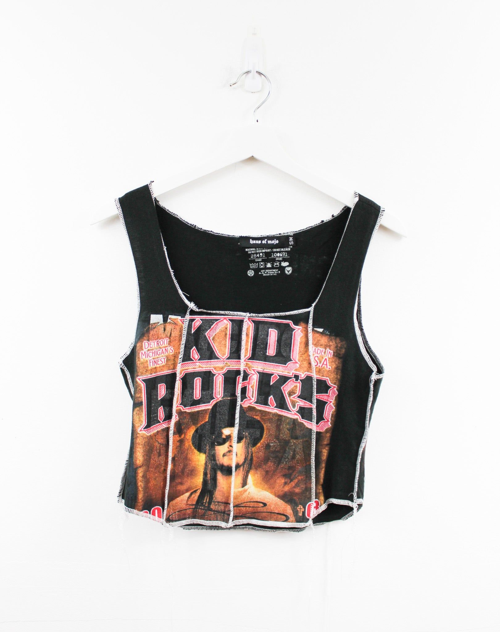 Haus Of Mojo Reworked Vintage Kid Rock 2008 Tour Double Stitch Crop Top sold by HG Vintage