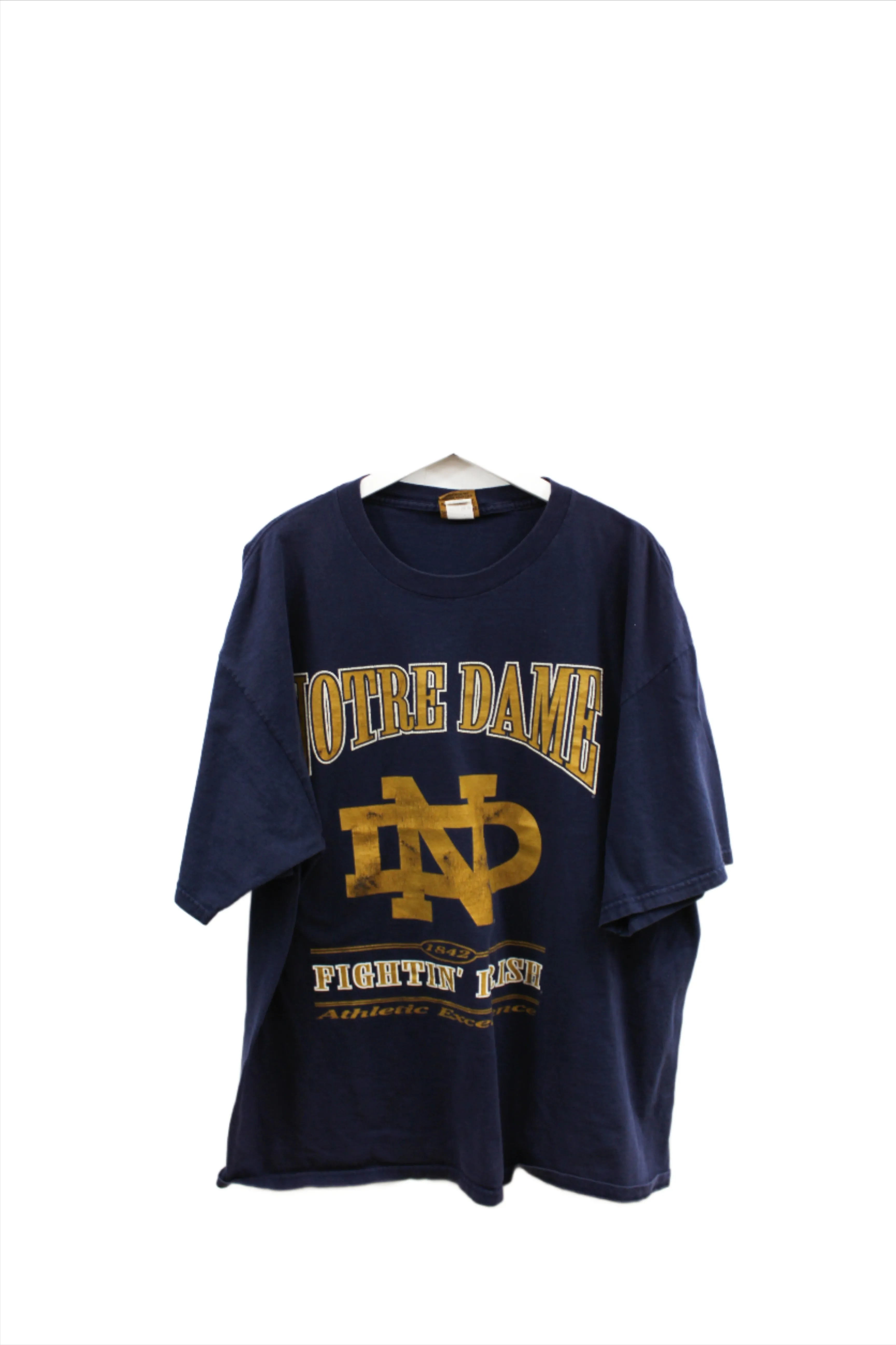 X - Vintage Nutmeg Notre Dame Fighting Irish Script Tee sold by HG Vintage