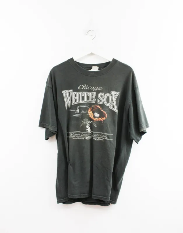 Vintage MLB Chicago White Sox Glove & Hat Tee sold by HG Vintage