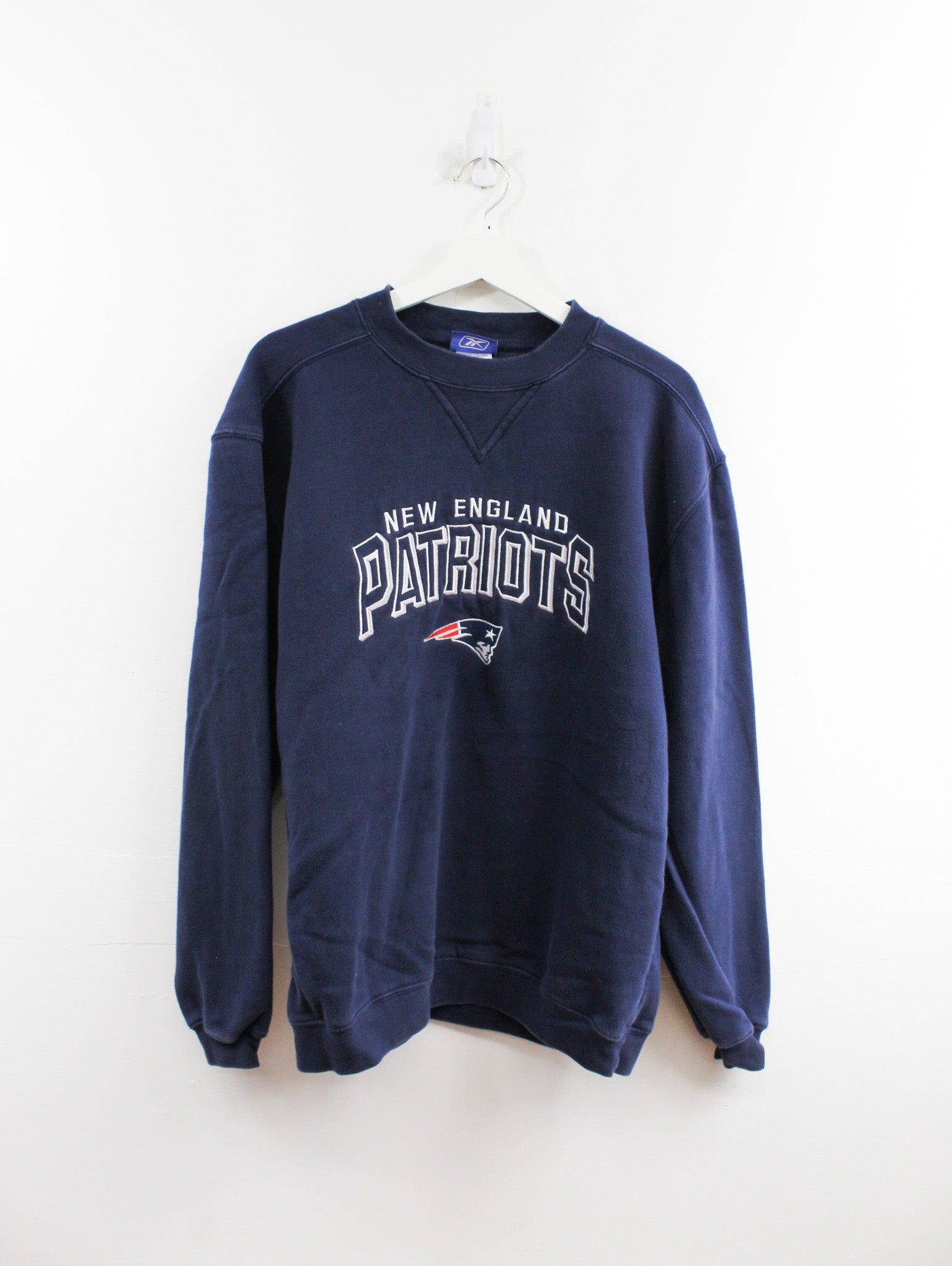 NFL New England Patriots Embroidered Logo Crewneck sold by HG Vintage
