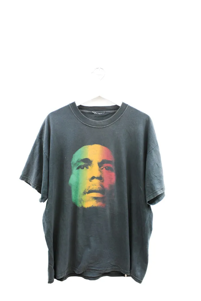Z - Vintage 1999 Zion Apparel Bob Marley Jamaican Flag Face Graphic Tee sold by HG Vintage