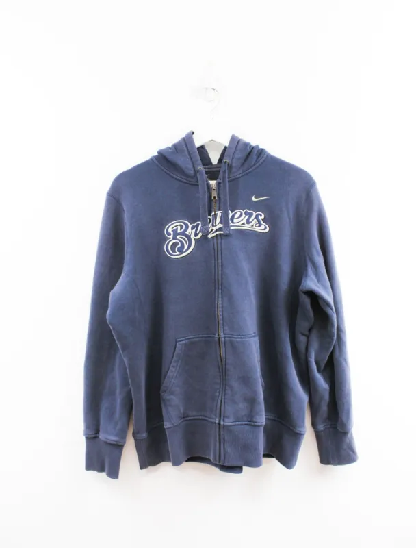 Nike MLB Milwaukee Brewers Embroidered Zip Up Hoodie sold by HG Vintage