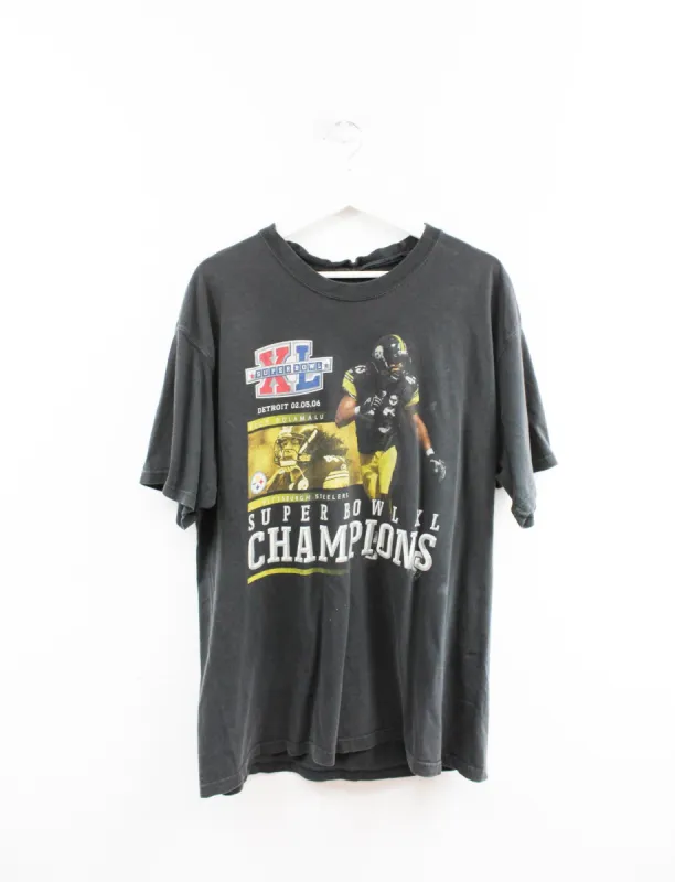 Vintage 06' NFL Pittsburgh Steelers Superbowl XL Champ Tee sold by HG Vintage