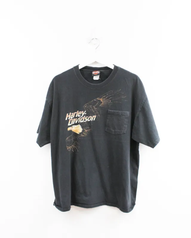Vintage 10' Harley Davidson Louisville Kentucky Eagle Pocket Tee sold by HG Vintage