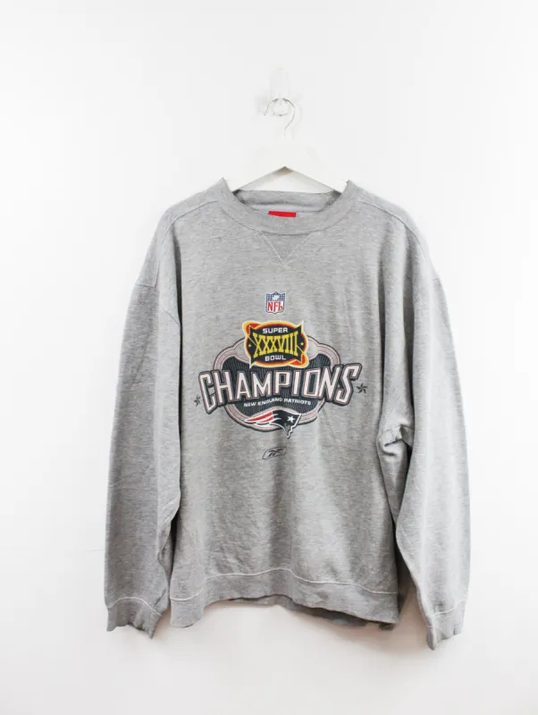 Vintage 04 NFL Superbowl 38 Patriots Champions Crewneck sold by HG Vintage