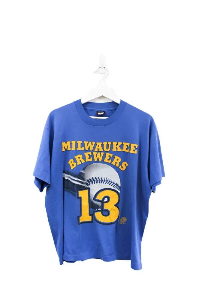 Z - Vintage Single Stitch 1987 MLB Milwaukee Brewers 17 Game Winning Streak Tee sold by HG Vintage
