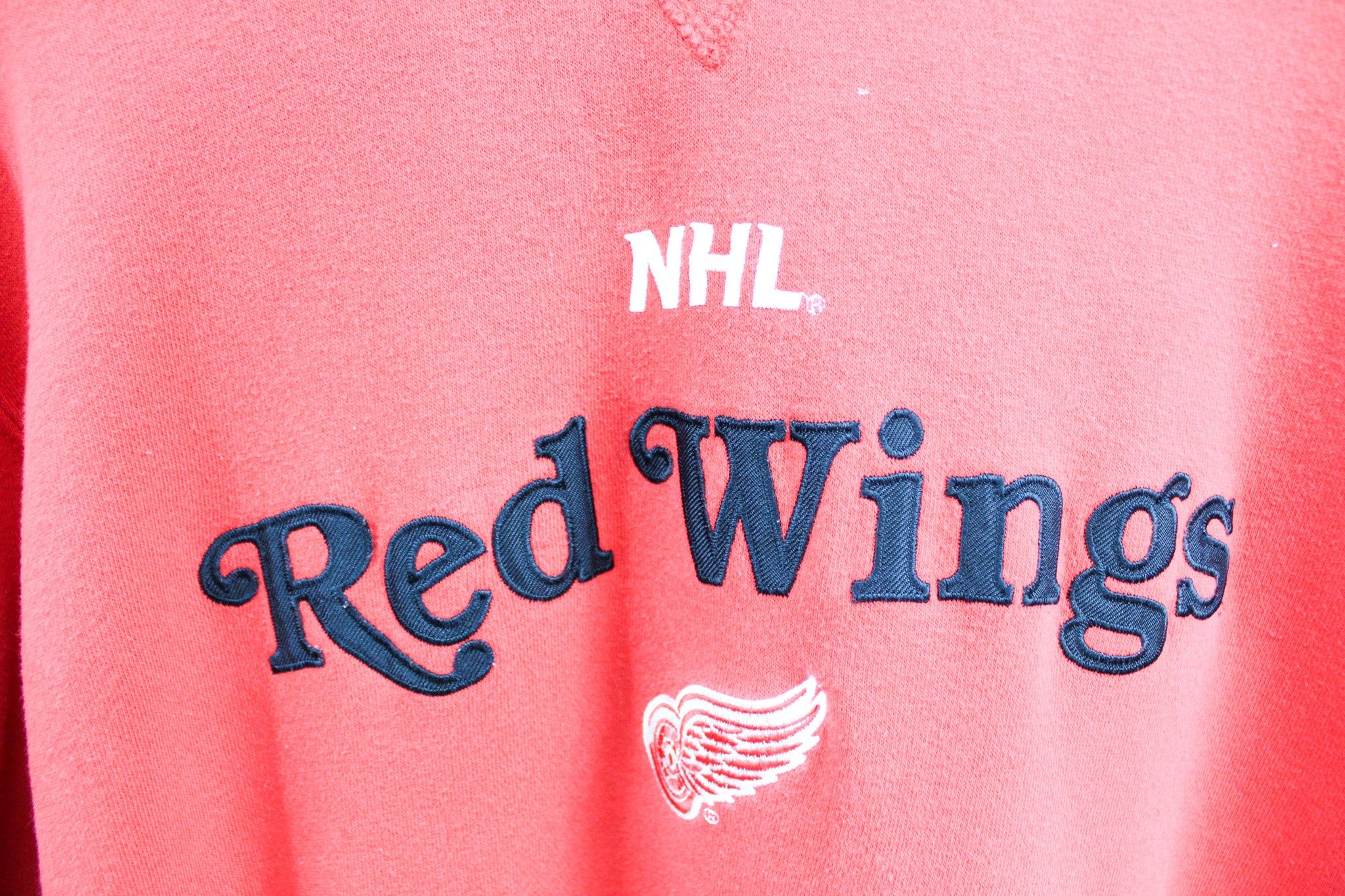 Vintage NHL Red Wings Embroidered Script & Logo Hoodie sold by HG Vintage product image thumbnail 2