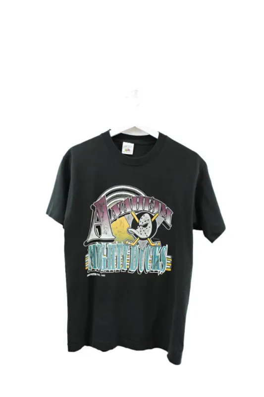 Z- Vintage 1993 Anaheim Ducks Logo NHL Single Stitch Fruit Of The Loom Tag Tee sold by HG Vintage