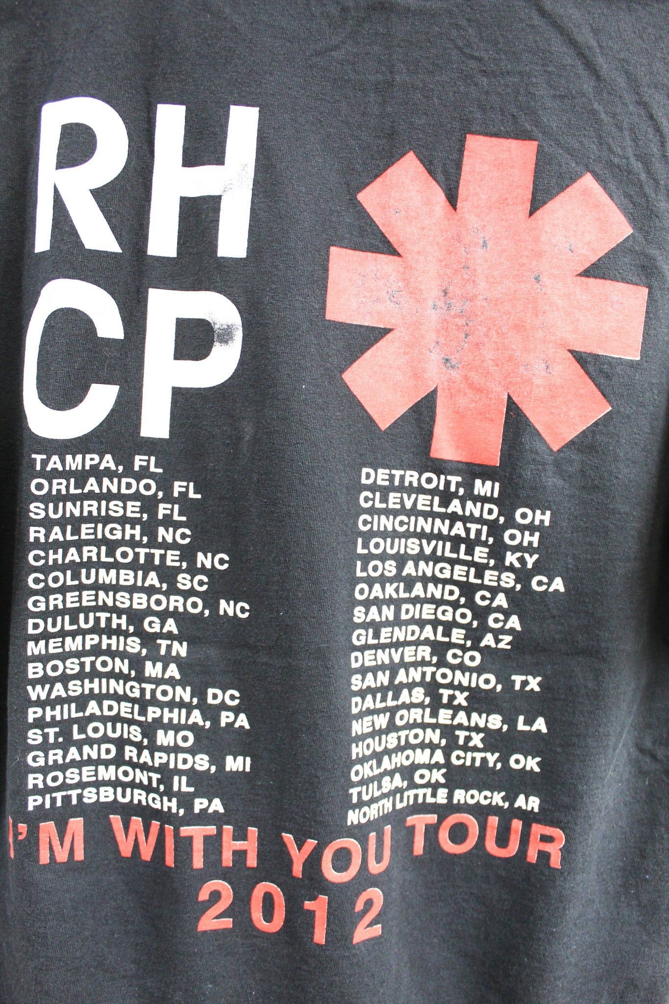 Red Hot Chili Pepper 2012 I'm With You Tour Tee sold by HG Vintage product image thumbnail 4
