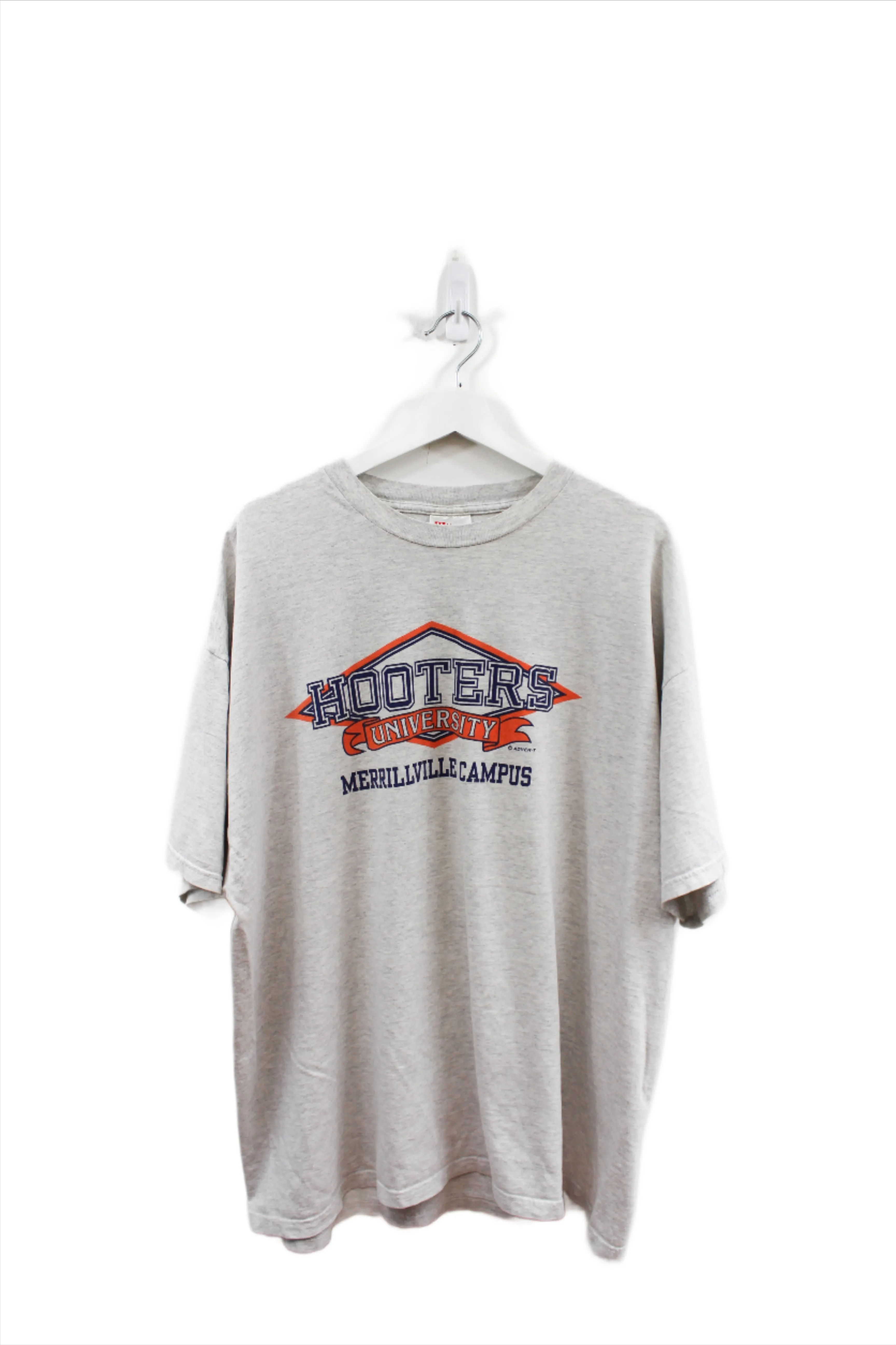 X - Vintage Hooters University Merrillville Campus Hanes Heavyweight Tee sold by HG Vintage