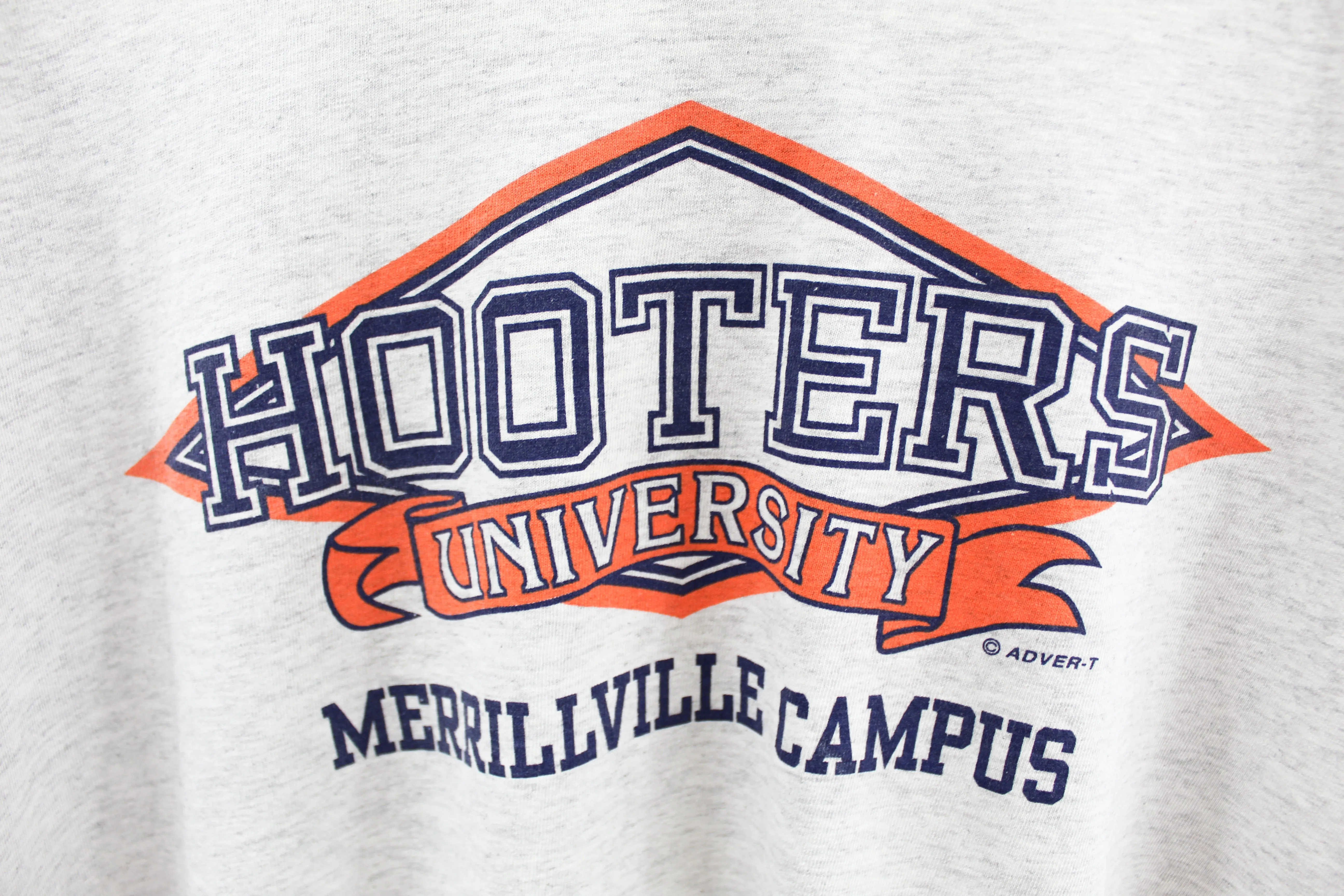 X - Vintage Hooters University Merrillville Campus Hanes Heavyweight Tee sold by HG Vintage product image thumbnail 2