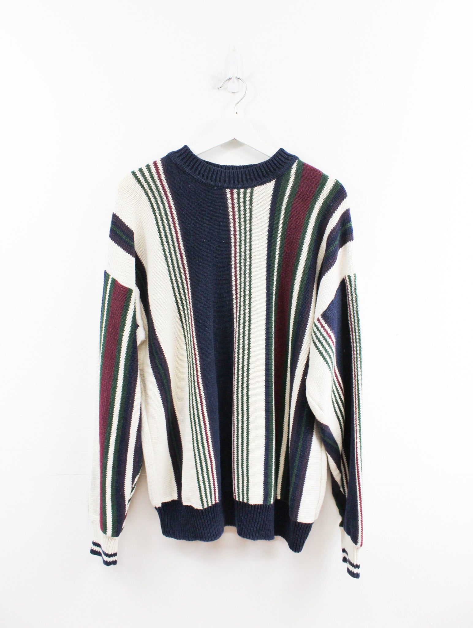 Vintage Structure Mix Pattern Knit Sweater sold by HG Vintage