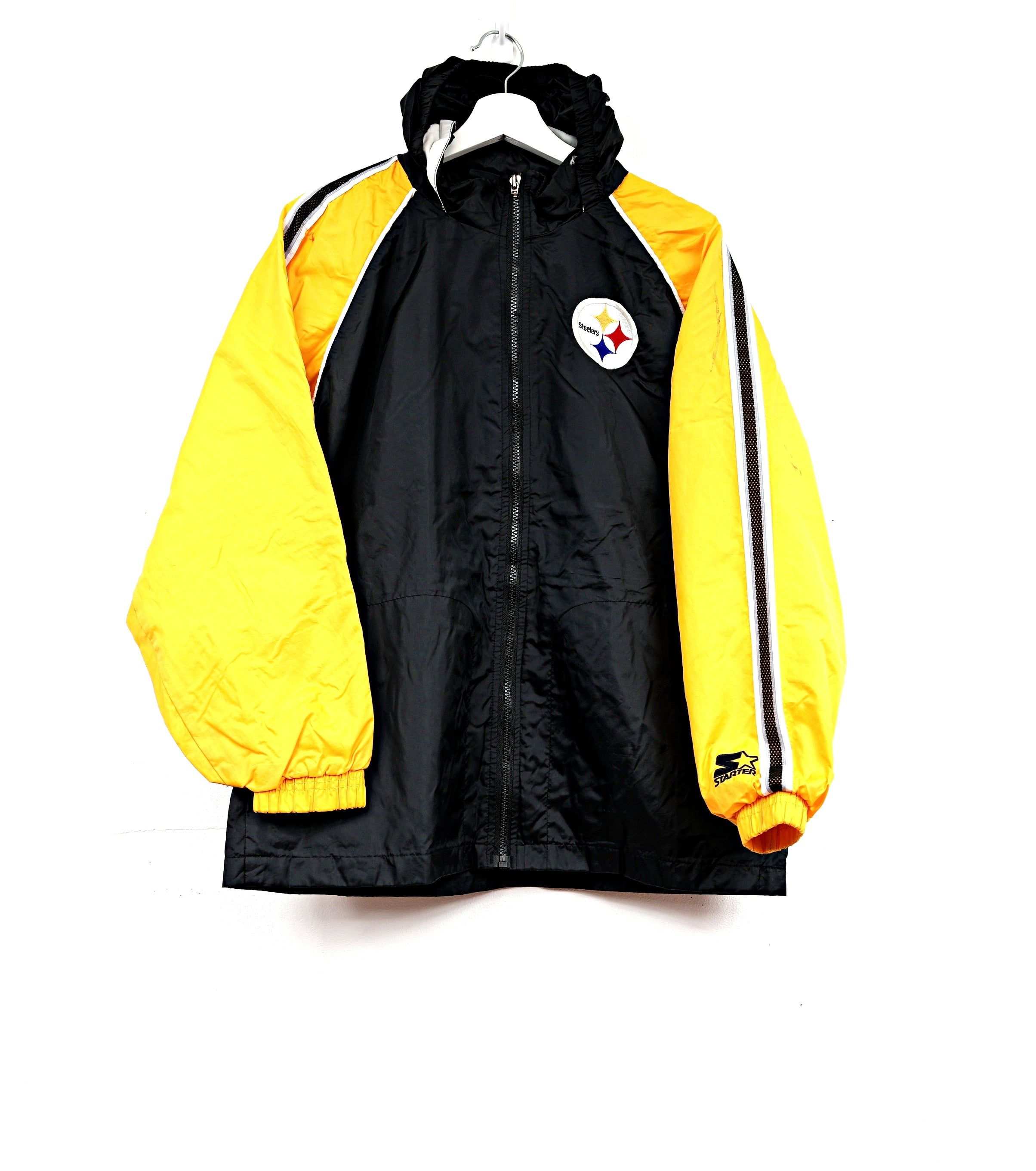 Pittsburgh Steelers NFL Embroidered Zip-Up Windbreaker Jacket sold by HG Vintage