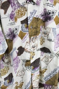 Abstract Art 70s Printed Button Up Shirts sold by HG Vintage
