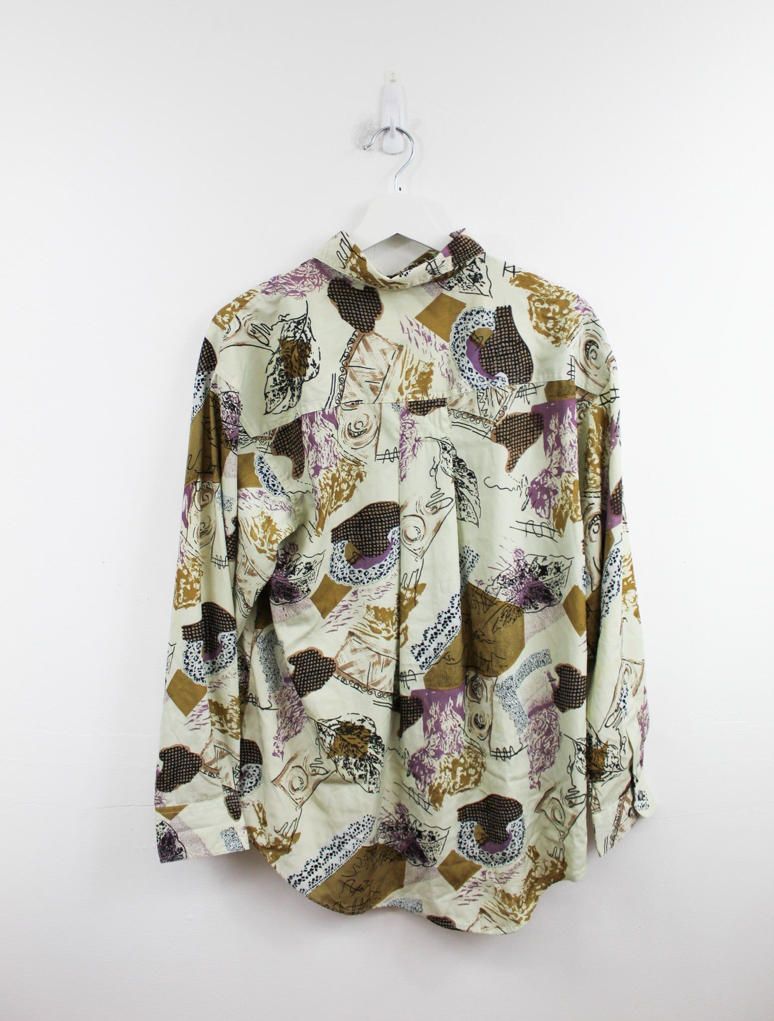 Abstract Art 70s Printed Button Up Shirts sold by HG Vintage product image thumbnail 3