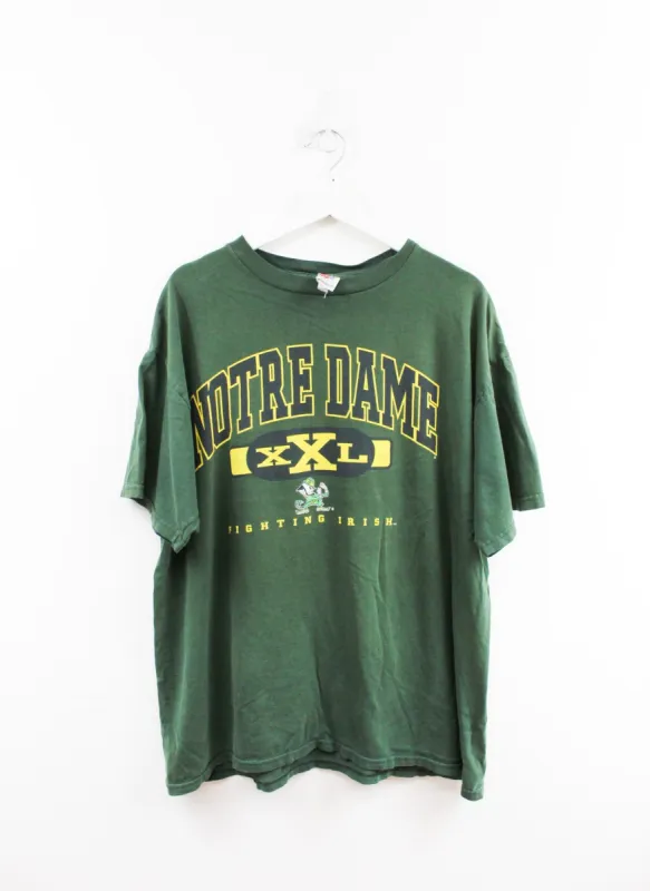 Notre Dame Fighting Irish Script & Logo Tee sold by HG Vintage
