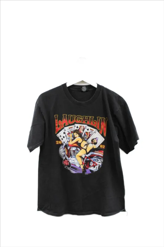 X - Vintage B!g Single Stitch 2002 Laughlin Bike Run Poker Tee sold by HG Vintage
