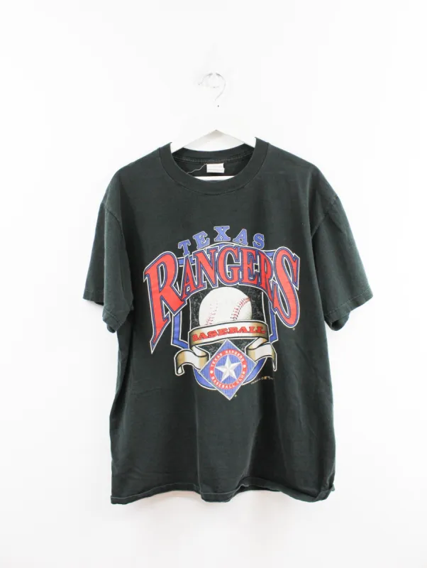 Vintage 96' MLB Texas Rangers Logo Tee sold by HG Vintage