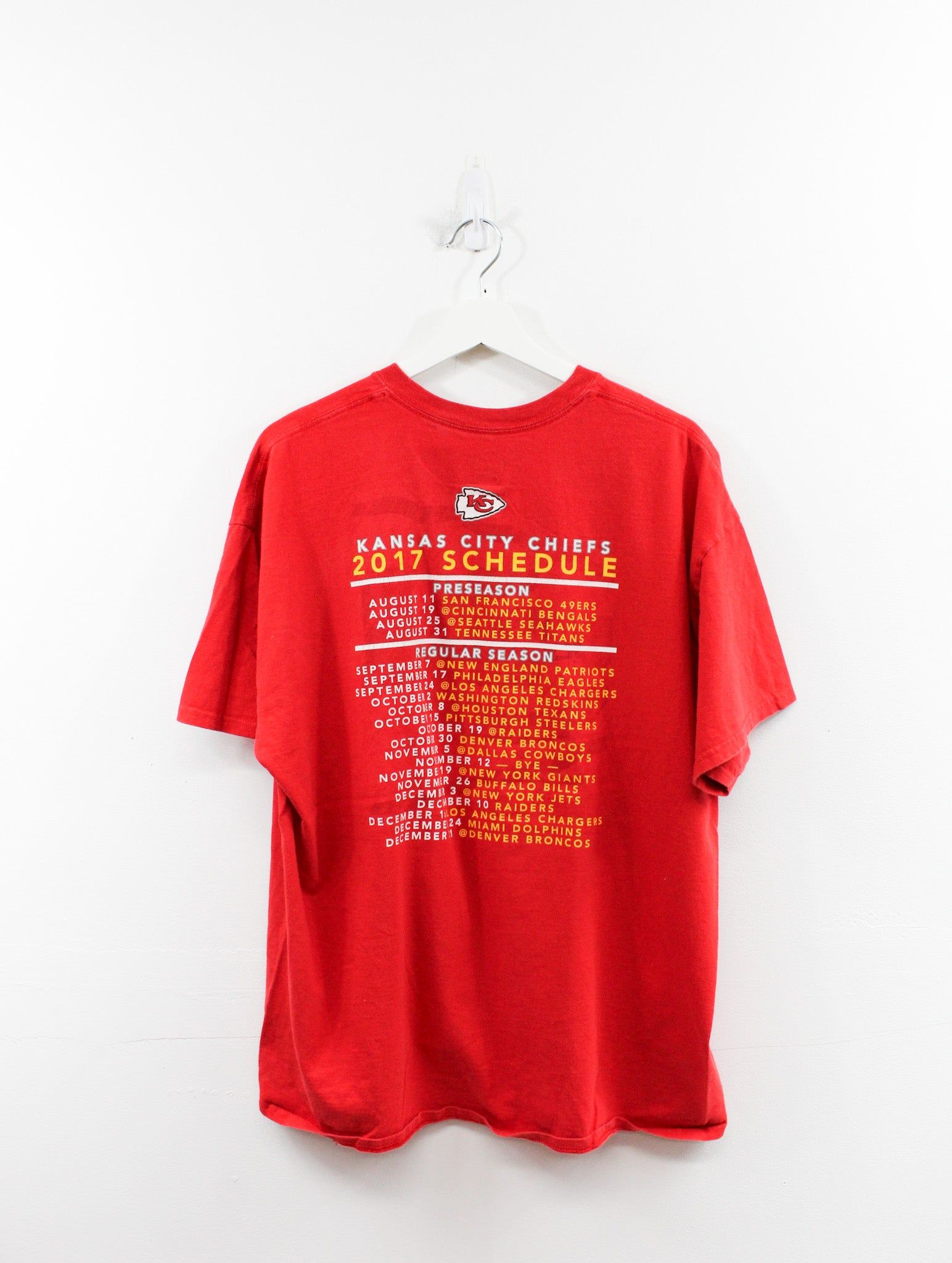 NFL Kansas City Chiefs 2017 Season Tee sold by HG Vintage product image thumbnail 3