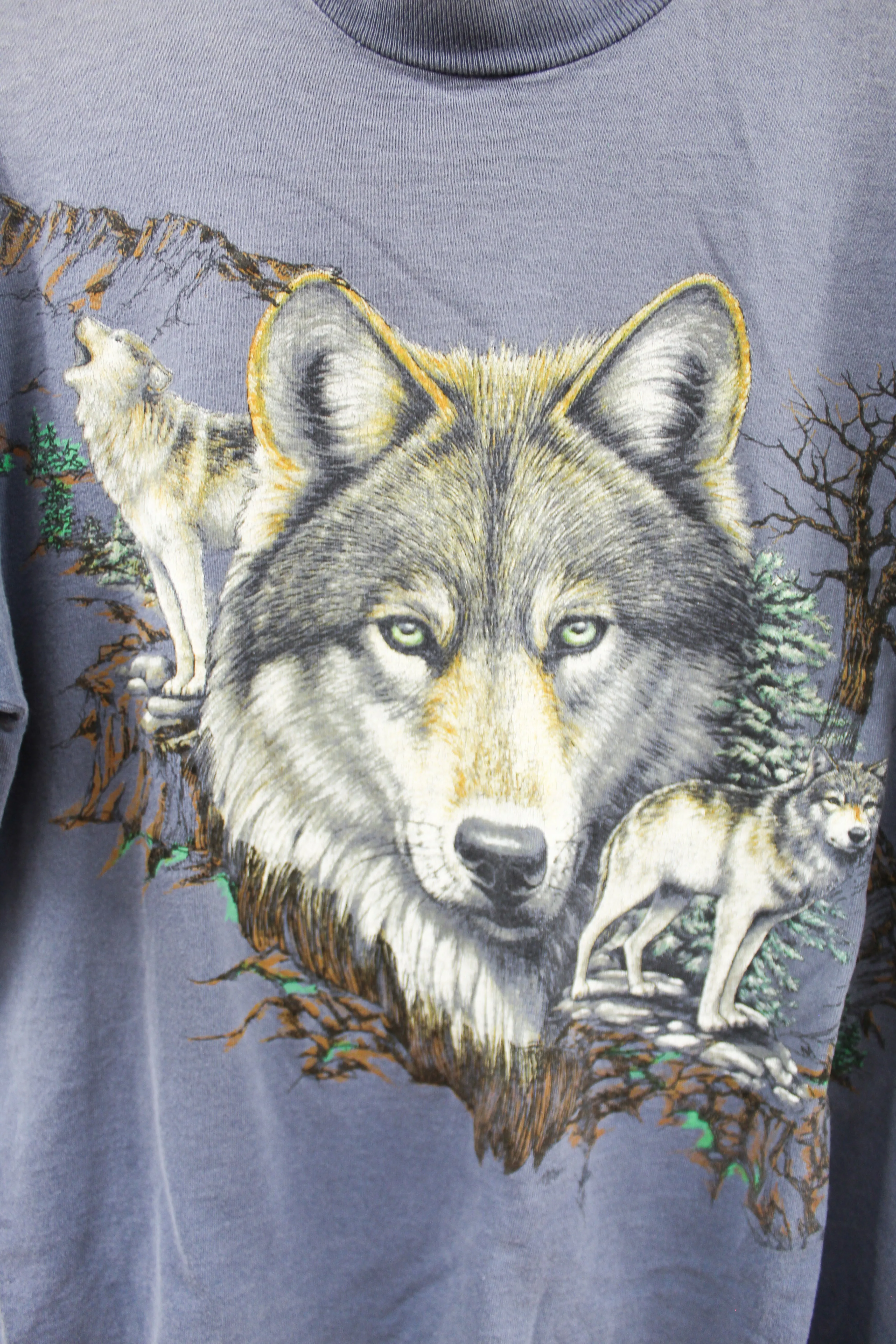 X - Vintage Single Stitch Wolf & Mountain Tee sold by HG Vintage product image thumbnail 2