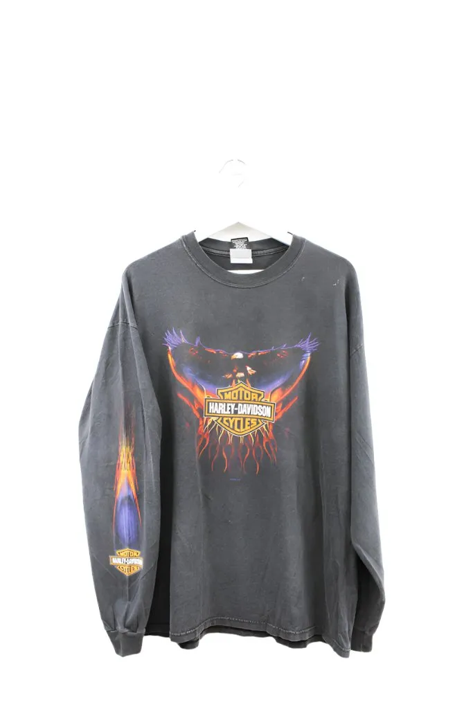 Z- Vintage 2000 Harley Davidson Pittsburgh PA Hanes Heavyweight Tag Long Sleeve Tee sold by HG Vintage