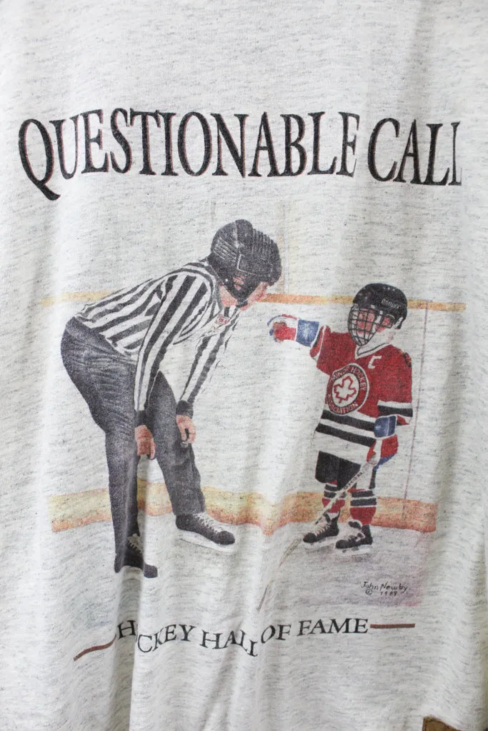 Z- Vintage 1989 Hockey Hall Of Fame Questionable Call NHL Single Stitch Tee sold by HG Vintage product image thumbnail 2