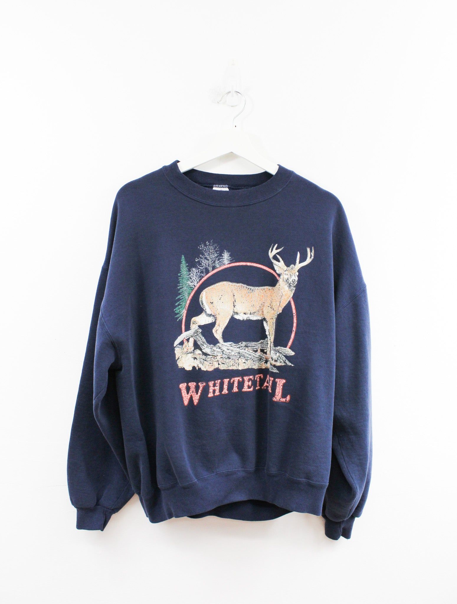 Vintage White Tail Deer Graphic Crewneck sold by HG Vintage