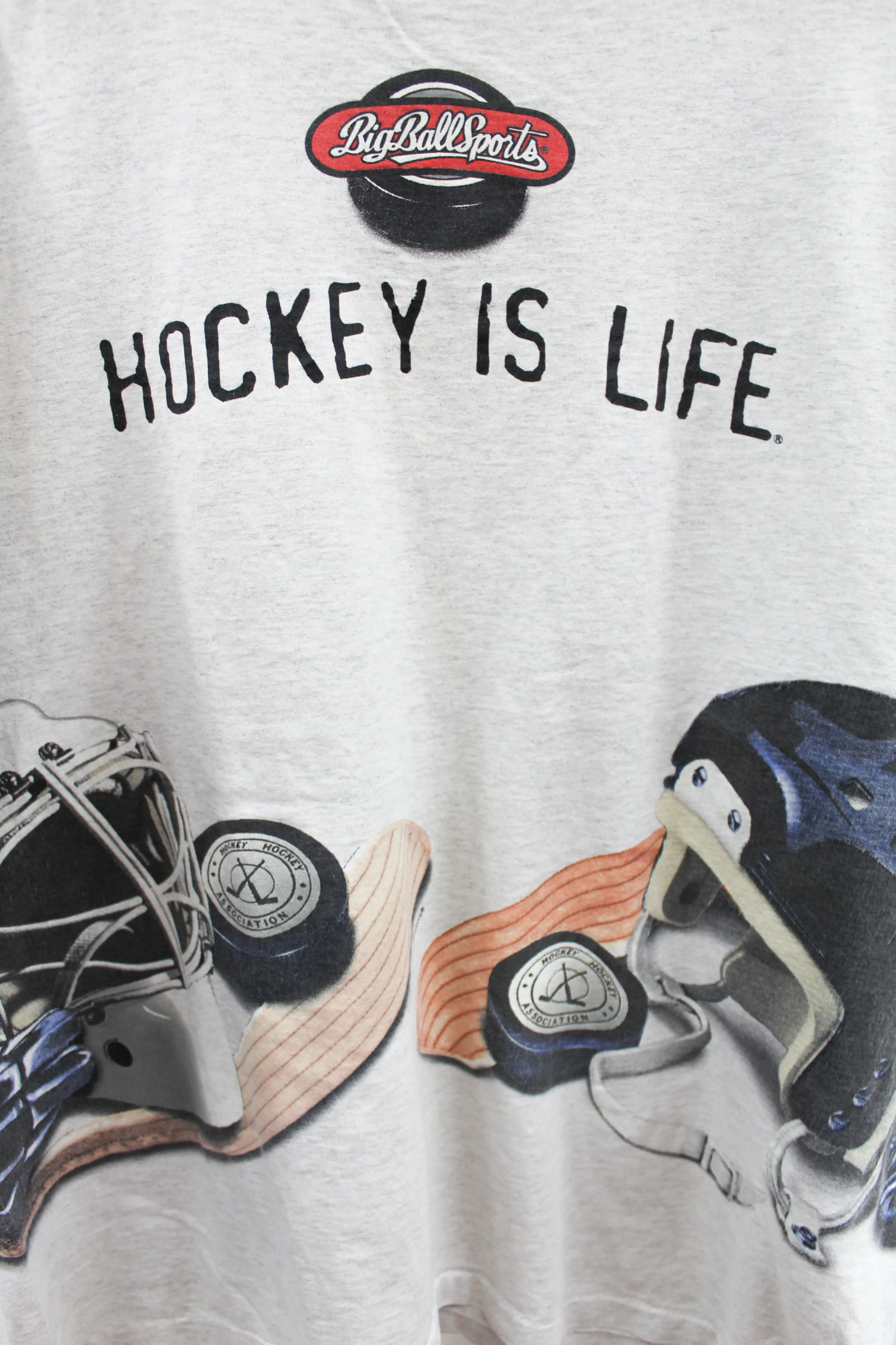 X - Vintage Single Stitch 1996 BigBallSports Hockey Is Life graphic Tee sold by HG Vintage product image thumbnail 2