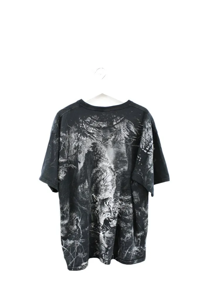 Z- Vintage Wolf Drinking Water All Over Print Bucerias Mexico Tee sold by HG Vintage product image thumbnail 4