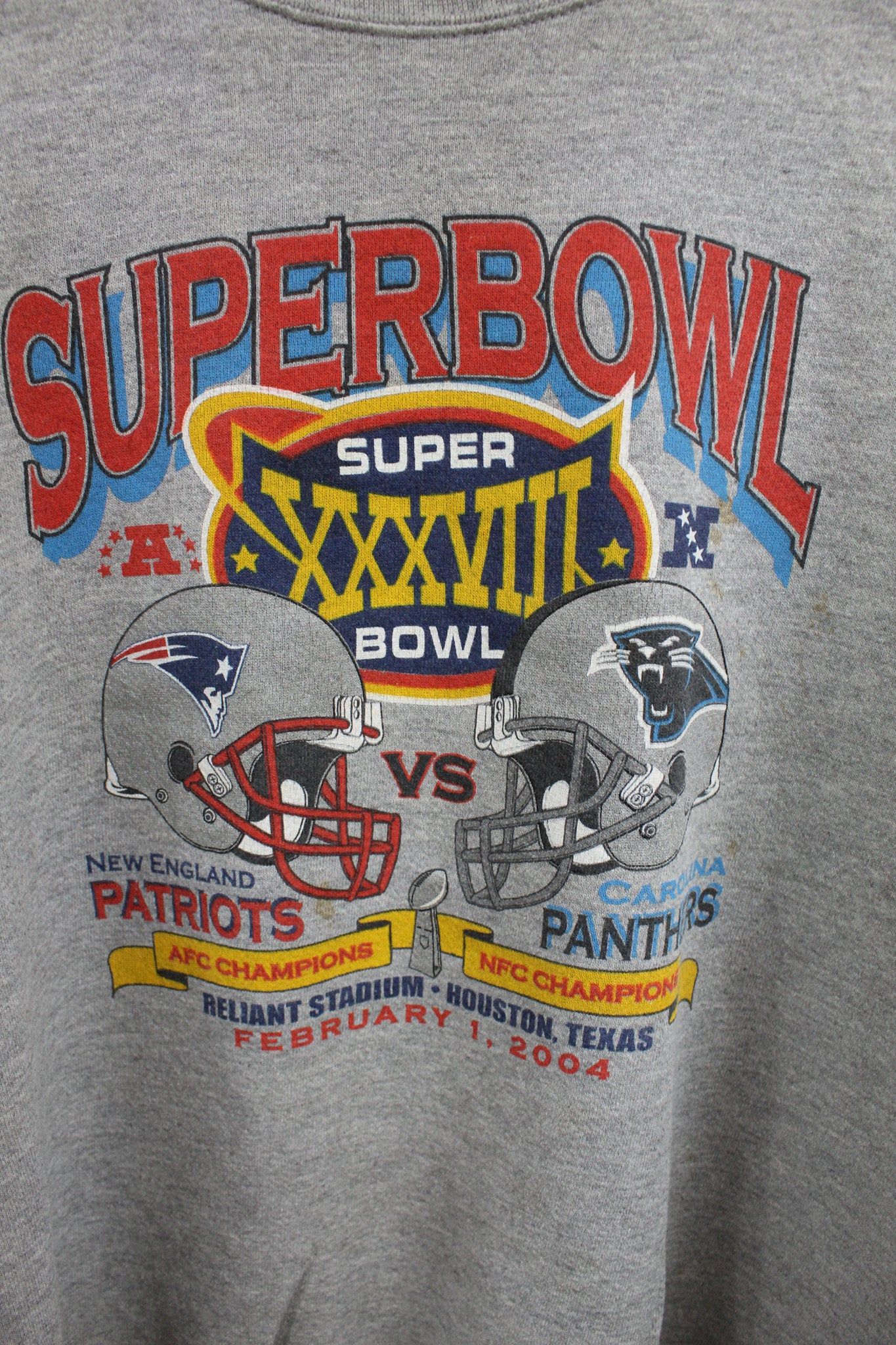 Vintage NFL 04' Super Bowl Patriots Vs Panthers Crewneck sold by HG Vintage product image thumbnail 3
