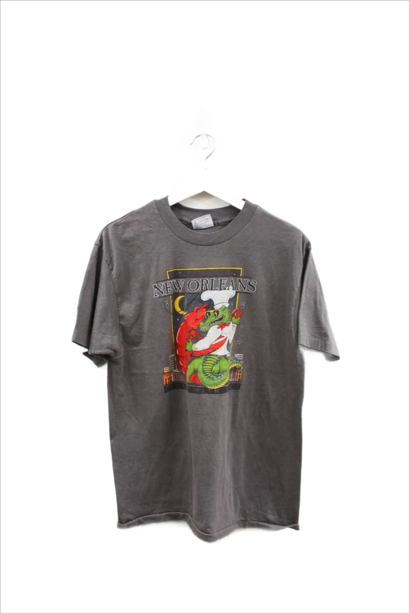 X - Vintage Single Stitch 1985 Cooking With Jazz New Orleans Hanes 50/50 Tee sold by HG Vintage