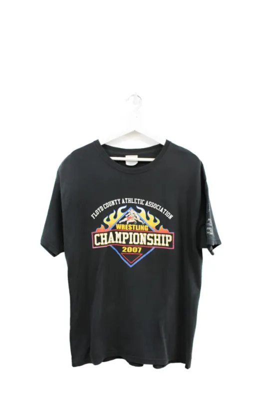 Z - 2007 Floyd County Wrestling Championship Hanes Heavyweight Tee sold by HG Vintage