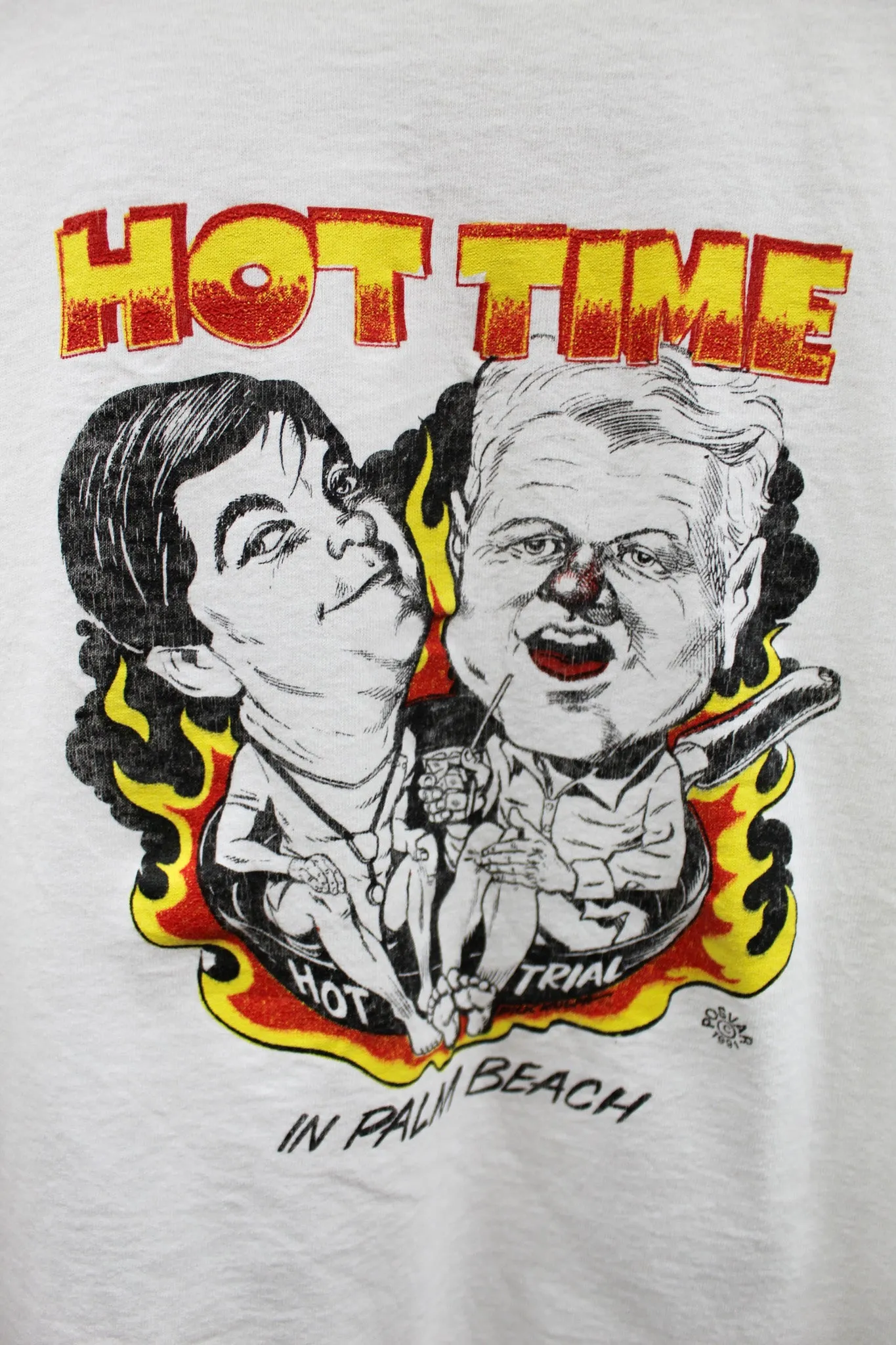 X - Vintage 1991 Hot Time In Palm Beach Kennedy's Palm Beach Tours Tee sold by HG Vintage product image thumbnail 2