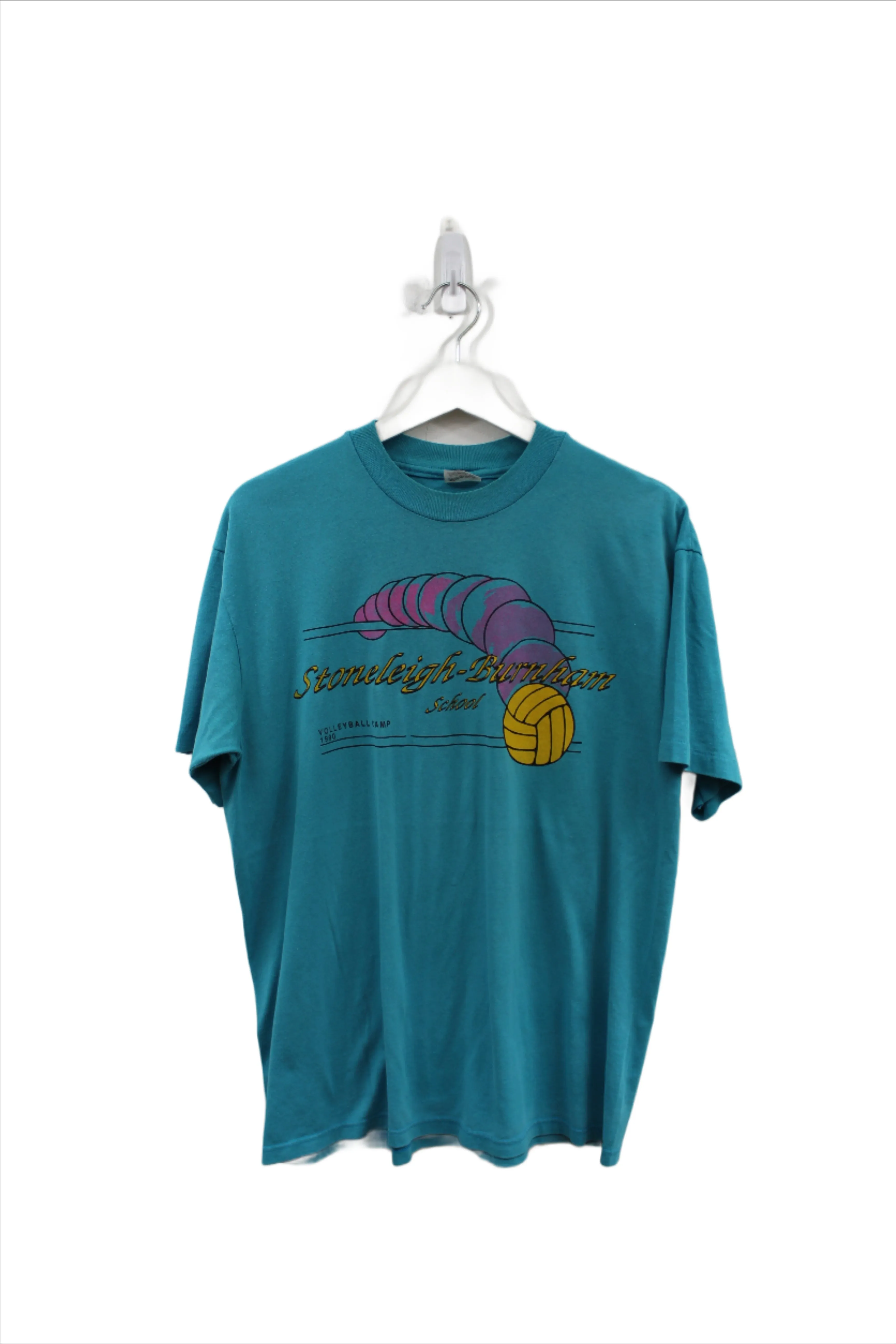 X - Vintage Single Stitch 1990 Stoneleigh-Burnham Volleyball Camp Tee sold by HG Vintage