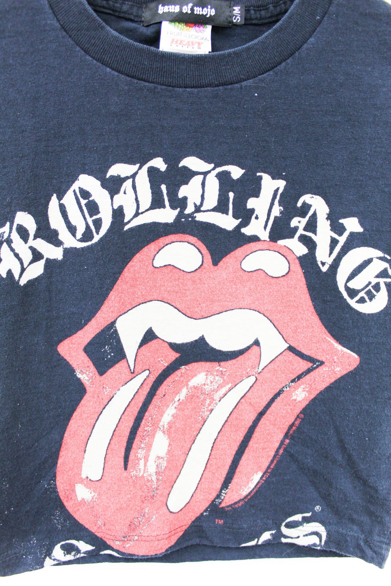 Haus Of Mojo Vintage Reworked Rolling Stones Tongue Logo Crop Baby Tee sold by HG Vintage product image thumbnail 2