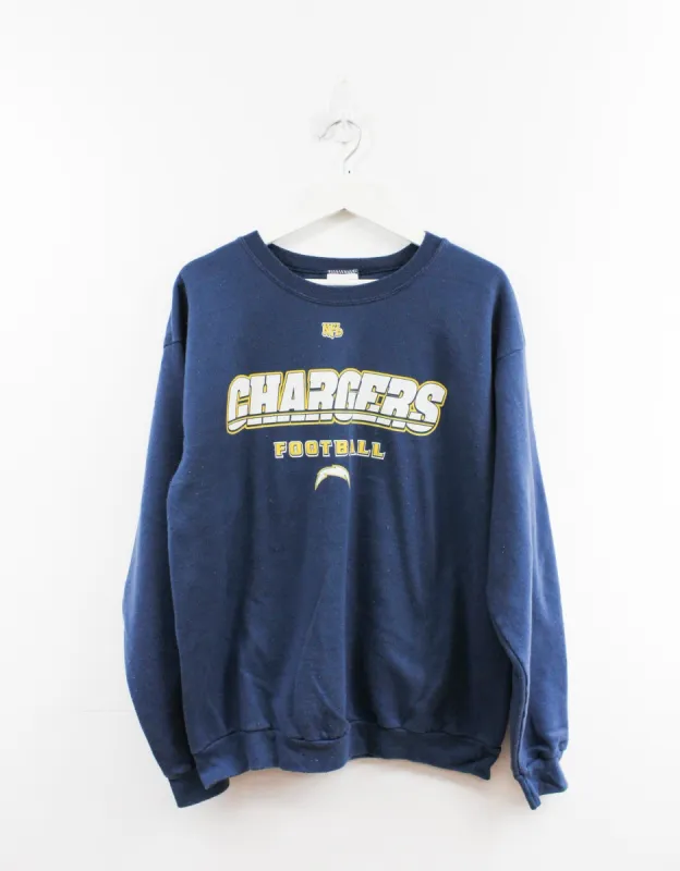 NFL Chargers Football Graphic Crewneck sold by HG Vintage