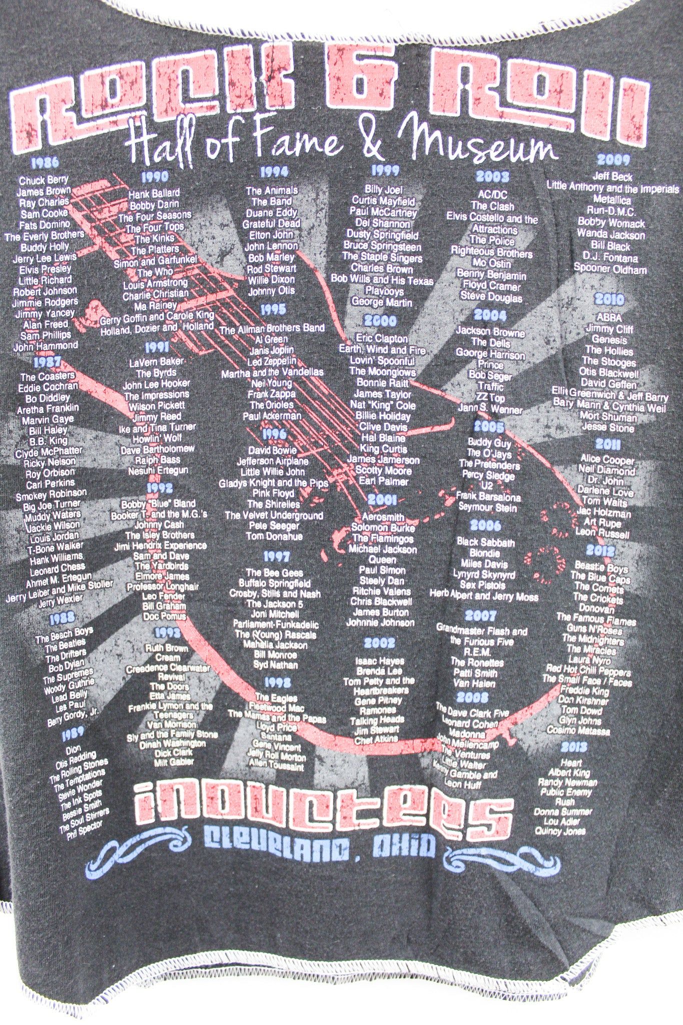 Haus Of Mojo Reworked Vintage Rock And Roll Hall Of Fame Double Stitch Crop Top sold by HG Vintage product image thumbnail 4