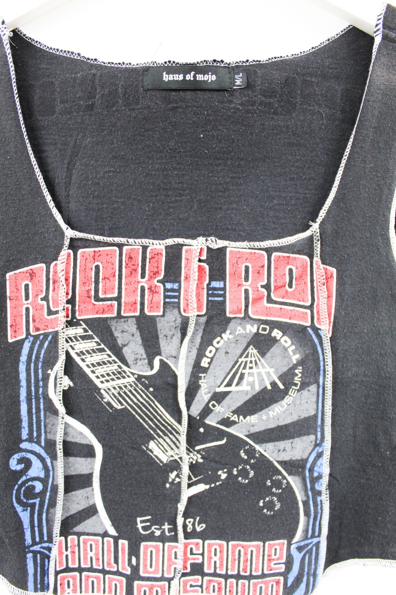 Haus Of Mojo Reworked Vintage Rock And Roll Hall Of Fame Double Stitch Crop Top sold by HG Vintage product image thumbnail 2