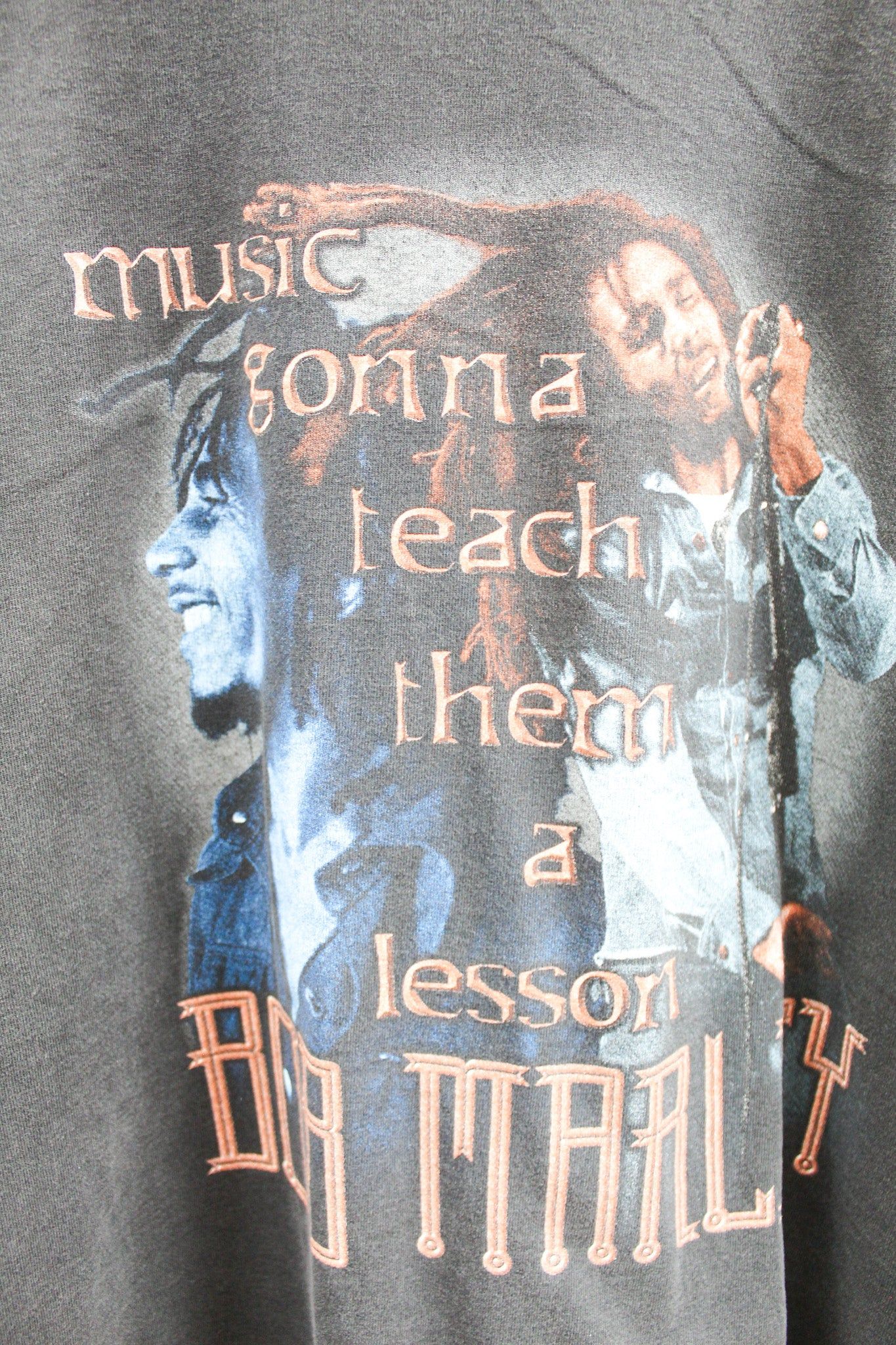 Vintage Bob Marley Music Gonna Teach Them A Lesson Tee sold by HG Vintage product image thumbnail 2