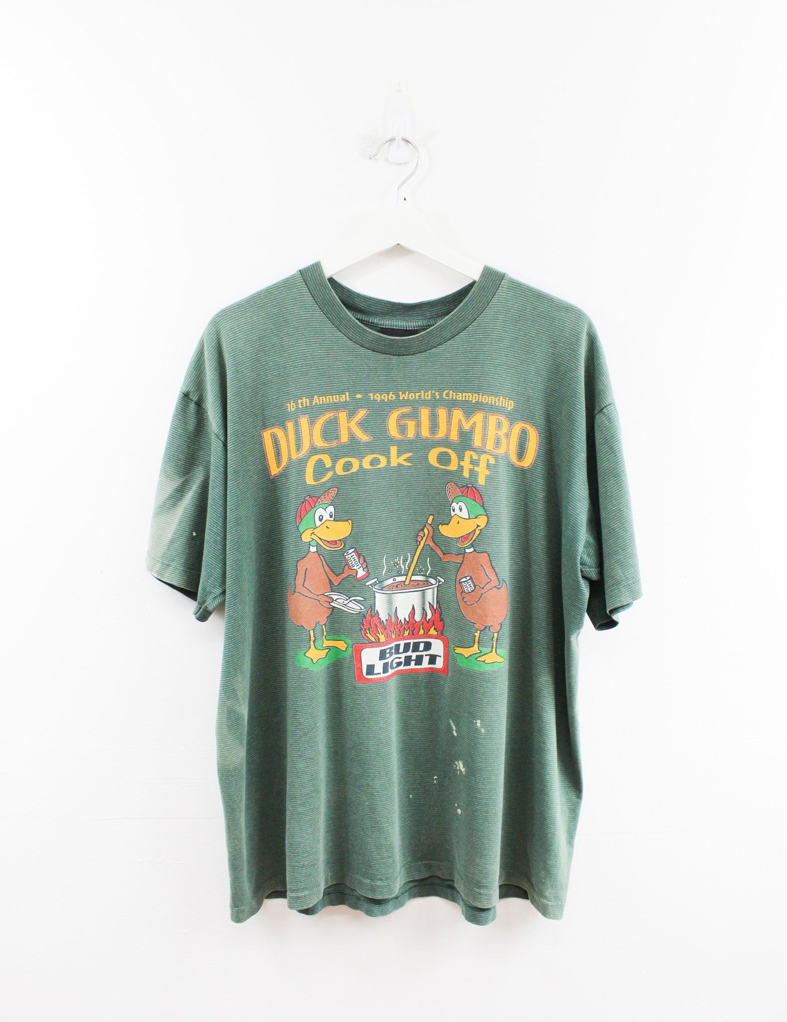 Vintage 96' Bud Light Duck Gumbo Cook Off Tee sold by HG Vintage