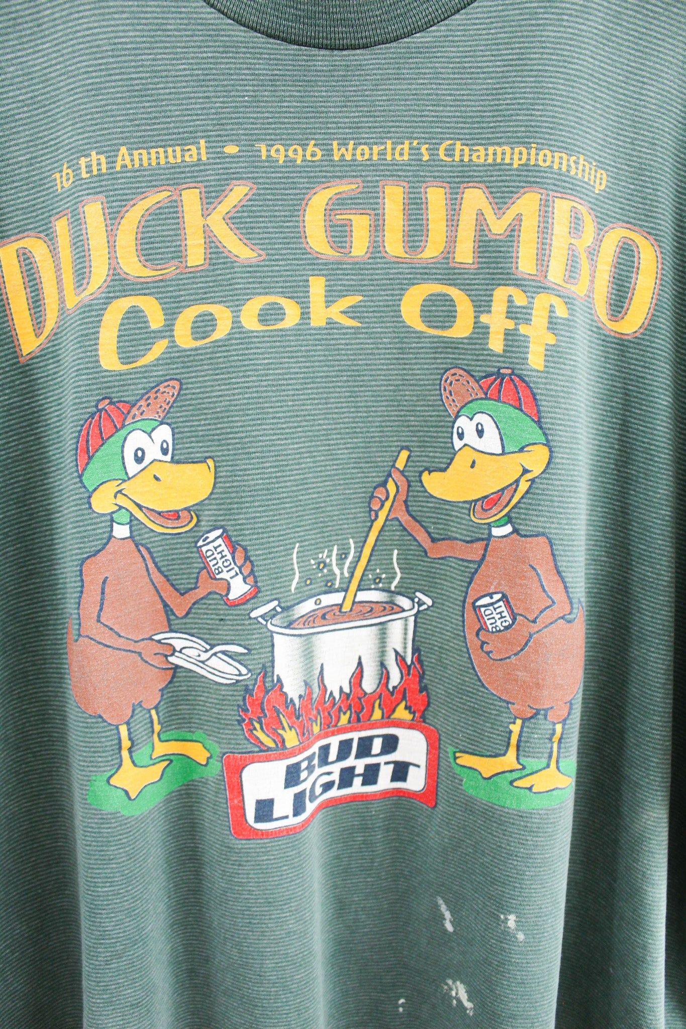 Vintage 96' Bud Light Duck Gumbo Cook Off Tee sold by HG Vintage product image thumbnail 2