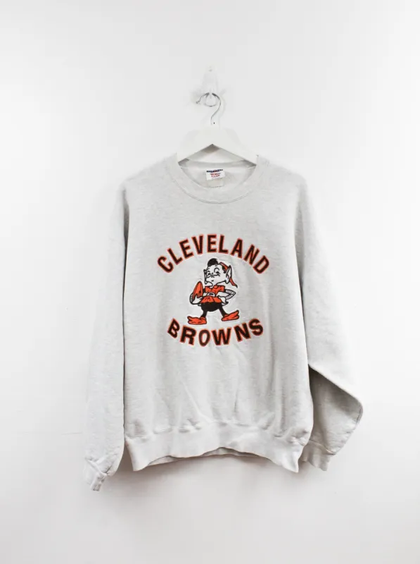 Vintage NFL Cleveland Browns Embroidered Logo Crewneck sold by HG Vintage