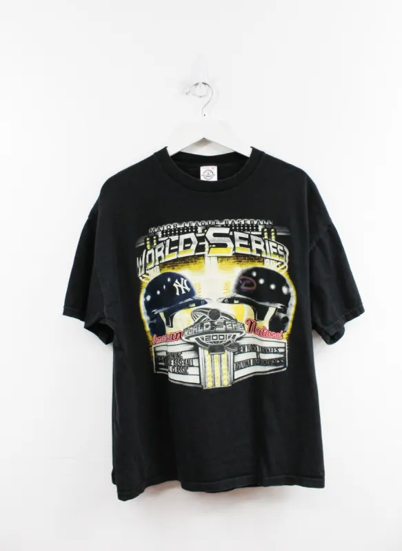 Vintage MLB 01' Yankees Vs Diamondbacks World Series Tee sold by HG Vintage
