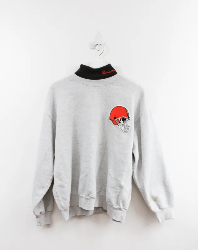 Vintage NFL Cleveland Browns Embroidered Helmet Turtle Crewneck sold by HG Vintage