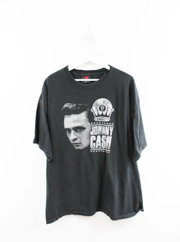 Johnny Cash Picture & Crown Tee sold by HG Vintage