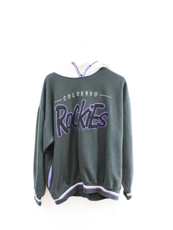 Vintage Starter MLB Colorado Rockies Double Hood Hoodie sold by HG Vintage