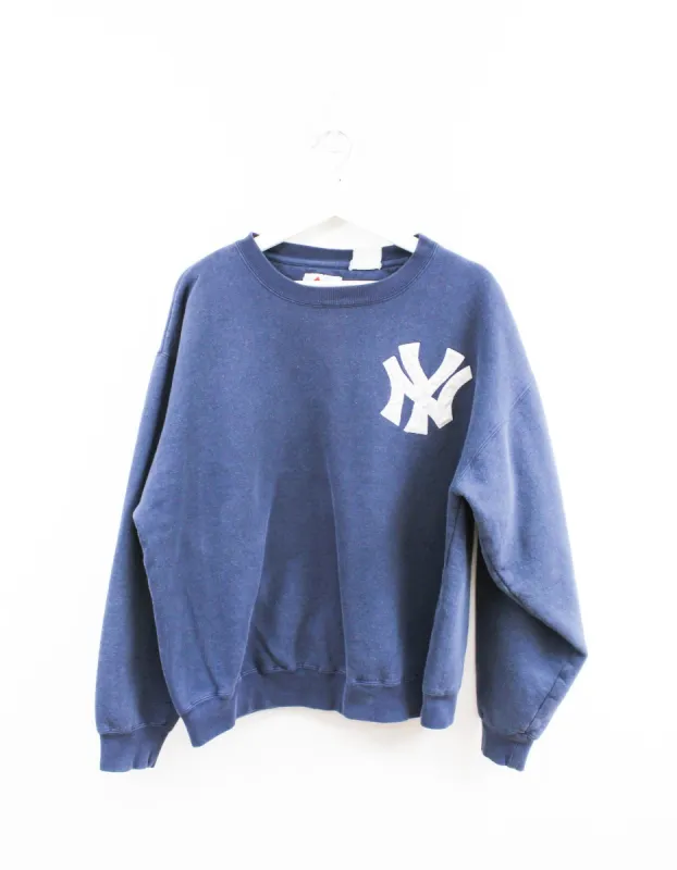 Vintage MLB New York Yankees Embroidered Logo Crewneck sold by HG Vintage